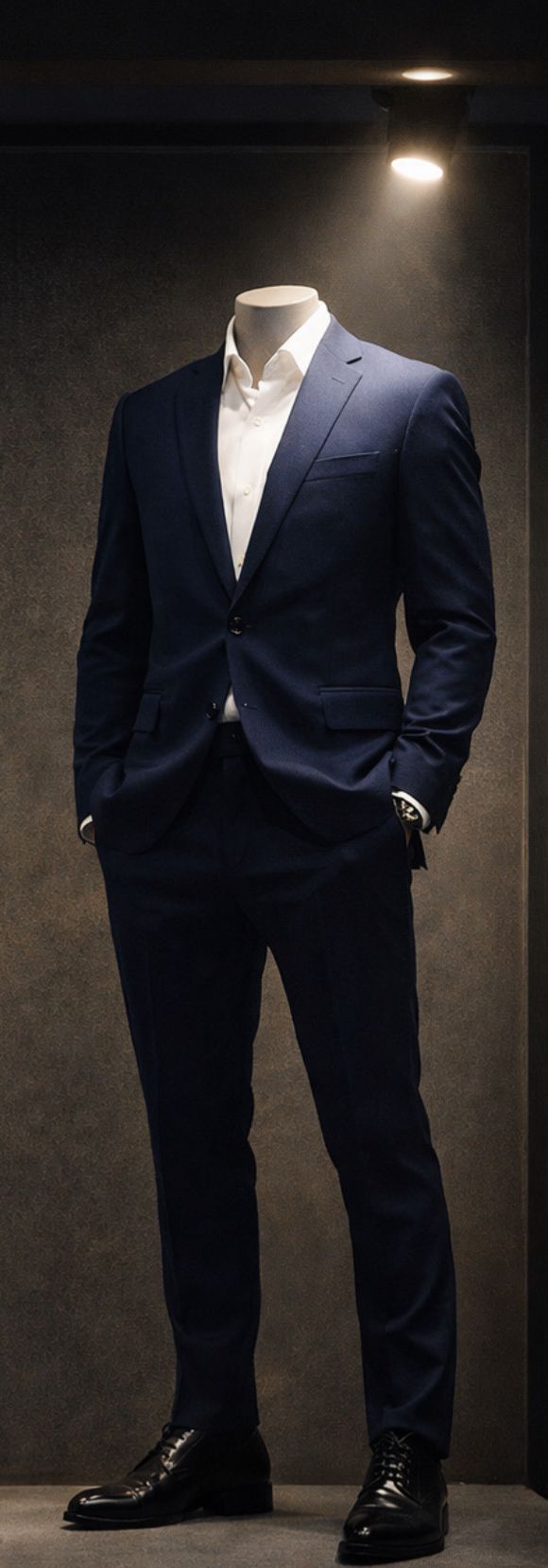 Traje Ejecutivo Slim-Fit en Azul Marino Intenso